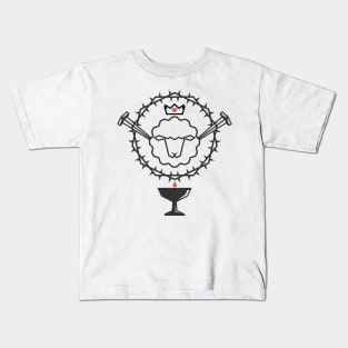 The Lamb of God who took upon himself the sin of the world, and the symbols of the sacrament Kids T-Shirt
